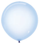 Betallic Latex Crystal Pastel Blue 24″ Latex Balloons (10 count)