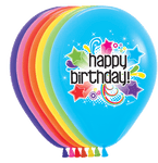 Betallic Latex Deluxe Assortment Starburst Birthday 11″ Latex Balloons (50 count)