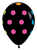 Betallic Latex Deluxe Black with Neon Print Multi Polka Dot 11″ Latex Balloons (50 count)