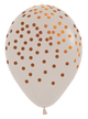 Deluxe White Sand w/ Copper Confetti Print 11″ Latex Balloons (50 count)