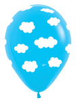Betallic Latex Fashion Light Blue Clouds 11″ Latex Balloons (50 count)