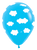 Betallic Latex Fashion Light Blue Clouds 11″ Latex Balloons (50 count)