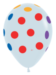 Betallic Latex Fashion White Colorful Polka Dots 11″ Latex Balloons (50 count)