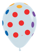 Fashion White Colorful Polka Dots 11″ Latex Balloons (50 count)