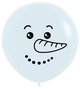 Fashion White Snowman 24″ Latex Balloons (10 count)