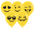 Betallic Latex Fashion Yellow Emoji Assortment 5″ Single-Sided Printed Balloons (100 count)