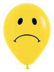 Betallic Latex Fashion Yellow Sad Smiley 11″ Latex Balloons (50 count)