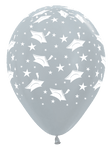 Betallic Latex Graduation Metallic Silver 11″ Latex Balloon