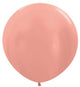 Globos de látex de 24″ de oro rosa metálico (10)