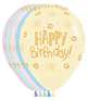 Pastel Surtido Pastel Oro Cumpleaños 11″ Globos de látex (50 unidades)