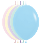 Betallic Latex Pastel Matte Assortment 12″ Link-O-Loon Balloons (50 count)