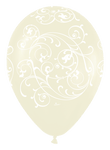 Betallic Latex Pearl Ivory Filigree 5″ Latex Balloons (100 count)