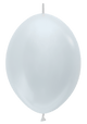 Pearl White 12″ Link-O-Loon Balloons (50 count)