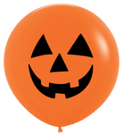Betallic Latex Pumpkin Jack-o'-lantern 24″ Latex Balloons (10 count)