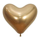 Reflex Gold Heart 14″ Latex Balloons (50 count)