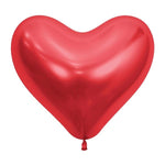 Betallic Latex Reflex Red Heart 14″ Latex Balloons (50 count)