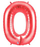 40" Giant Red Megaloon Number Balloons