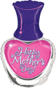 Globo de manicura con botella de esmalte de uñas Happy Mother's Day de 30 "