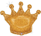 36" Jumbo Glittering Gold King Crown Balloon