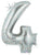 Betallic Mylar & Foil 4 40" Holographic Number Foil Balloons