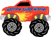 Betallic Mylar & Foil 40" Giant Happy Birthday Monster Truck Balloon