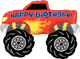 Globo gigante de camión monstruo de feliz cumpleaños de 40"