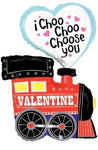 44" Jumbo I Choo Choo Choose You Globo de juego de palabras de tren del día de San Valentín