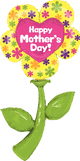 60" Giant Happy Mother's Day Flower Balloon