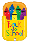 Betallic Mylar & Foil Back to School Crayon Box 28″ Balloon