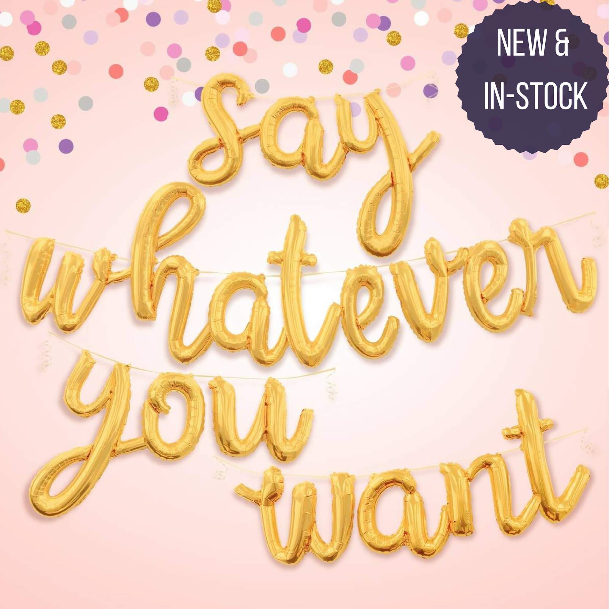 Script Balloon Letters - New Gold & Silver In-stock! - instaballoons –  instaballoons Wholesale
