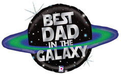 Betallic Mylar & Foil Best Dad in the Galaxy 31″ Balloon