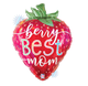 Globo holográfico Best Mom Strawberry de 26″
