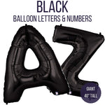 Betallic Mylar & Foil Black 40" Giant Balloon Letters and Numbers