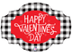 Buffalo Plaid Valentine's Day 32″ Balloon
