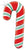 Betallic Mylar & Foil Candy Cane 60″ Holographic Balloon