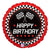 Betallic Mylar & Foil Checkered Flag Birthday 18″ Balloon