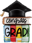 Betallic Mylar & Foil Congrats Grad Books Graduation 44″ Balloon