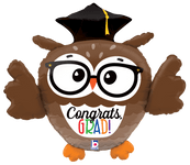 Betallic Mylar & Foil Congrats Grad Owl Graduation Dimensional 28″ Balloon