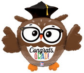 Betallic Mylar & Foil Congrats Grad Owl Graduation Dimensional 28″ Balloon