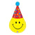 Betallic Mylar & Foil Dimensional Smiley Party Hat  33″ Balloon
