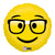 Betallic Mylar & Foil Emoji Nerd Smiley Face 18″ Balloon