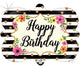 Floral Frame Happy Birthday 30″ Balloon