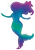 Betallic Mylar & Foil Glitter Mermaid Holographic 52″ Balloon
