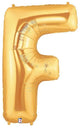 Gold Letter F 34″ Balloon