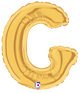 Gold Letter G (requires heat-sealing) 7″ Balloon