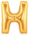 Betallic Mylar & Foil Gold Letter H 40″ Balloon