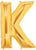 Betallic Mylar & Foil Gold Letter K 40″ Balloon