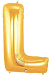 Betallic Mylar & Foil Gold Letter L 40″ Balloon