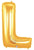 Betallic Mylar & Foil Gold Letter L 40″ Balloon