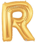 Betallic Mylar & Foil Gold Letter R 40″ Balloon